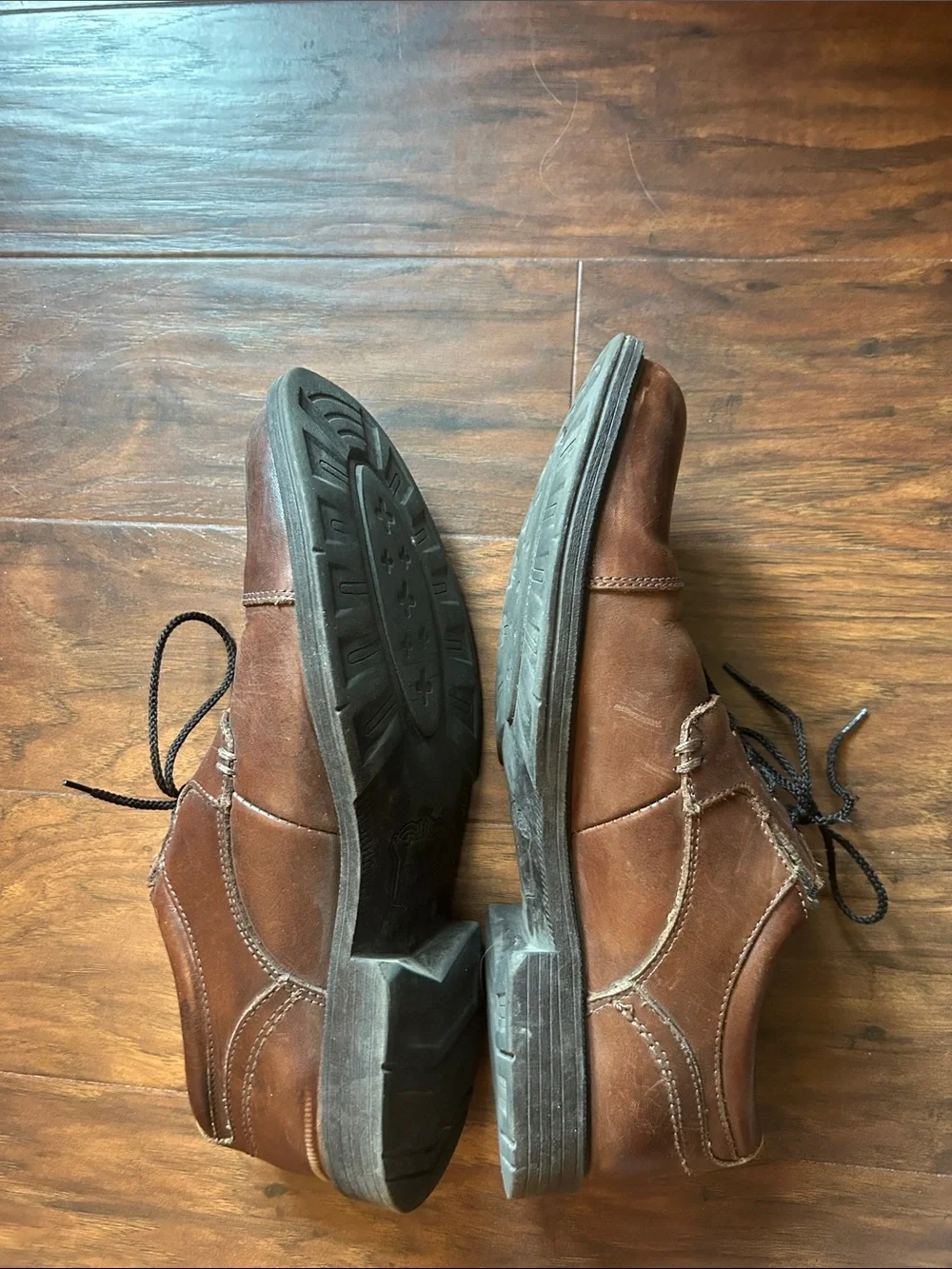 Florsheim Brown Leather Cap-Toe Lace-Up Oxfords